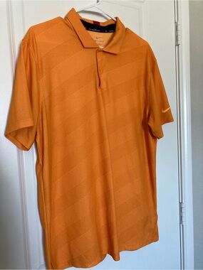 Nike Men's Orange Performance Polo - Short Sleeve